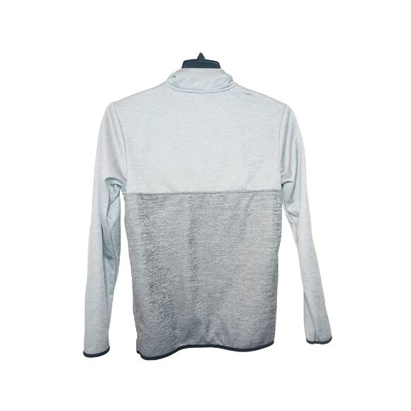 Reebok Mens Long Sleeve 1/4 Zip Pullover Gray Sweatshirt Fleece Lined‎ Small - Picture 2 of 3